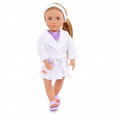 Doll, Battat, Our Generation, Serafina with accessories and book, 46 cm