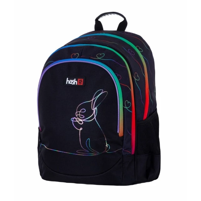 Ученическа раница HASH, Rainbow Bunny, 39х28х15cм