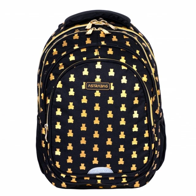 Ученическа раница ASTRABAG Златни мечета, AB300, 42 х 30 х 19 см