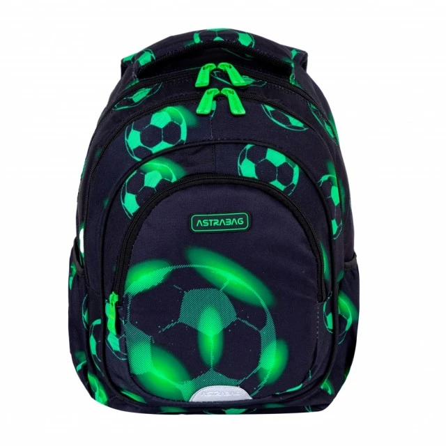 School backpack, Astra, Soccer ball, Neon, AB330, 39 x 28 x 15 cm