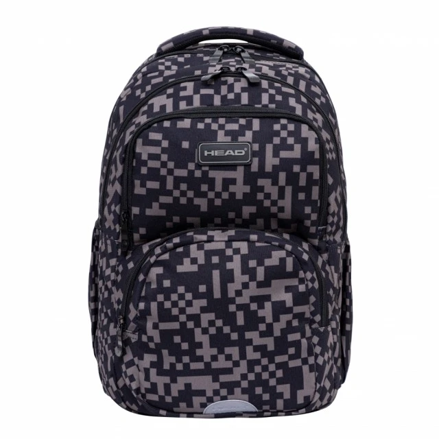 School backpack HEAD Gray blocks, AB200, 44 x 32 x 19 cm