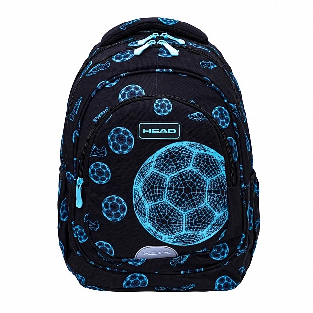 School backpack, Head, Football fan, AB330, 39 x 28 x 15 cm