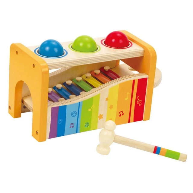 Set of lyre, xylophone and multi-colored balls