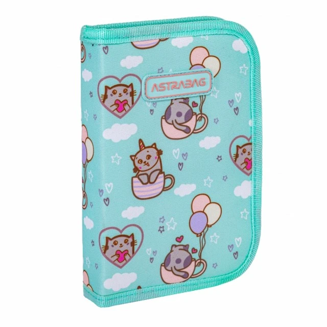 Single toiletry bag without accessories ASTRABAG Cats, AC1, 20 x 14 x 3.5 cm