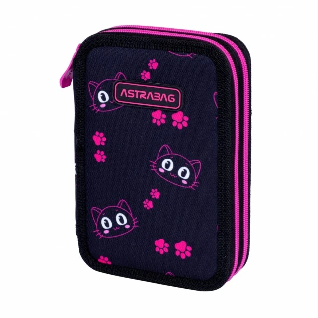 Double vanity case without accessories ASTRABAG Cat’s eyes, AC2, 20.5 x 13 x 4.5 cm