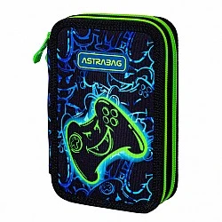Double vanity case with accessories ASTRABAG Joystick, AC21, 20.5 x 13 x 4.5 cm