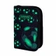 Single vanity case with accessories ASTRABAG Soccer ball Neon, AC11, 20 x 14 x 3.5 cm