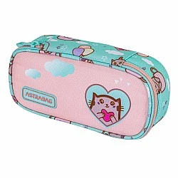 Single toiletry bag without accessories ASTRABAG Cats, AC16, 20 x 14 x 3.5 cm