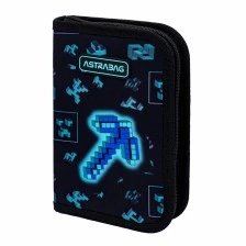 Single vanity case with accessories, Astra, Dark Pixel, AC11, 20 x 14 x 3.5 cm