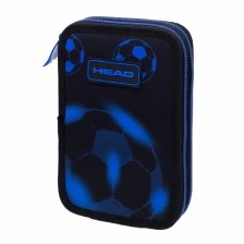 Двоен несесер без аксесоари, Head, Неонов син футбол, AC2, 20.5 х 13 х 4.5 см