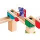 Children’s wooden track with balls and dominoes 2 in 1