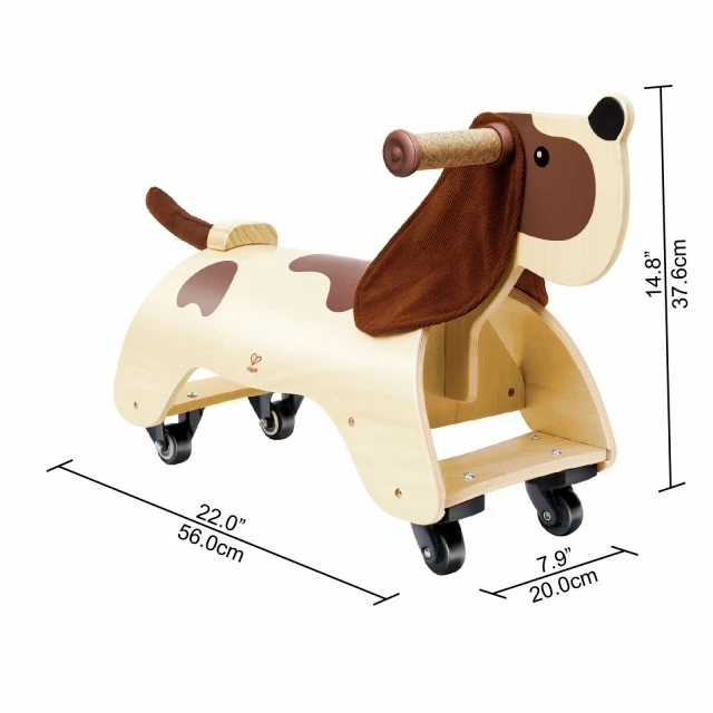 Wooden toy Dachshund for riding, 56 x 37.6 x 20 cm