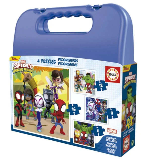 Progressive puzzle Educa Spidey and His Amazing Friends, 6-9-12-16 pieces