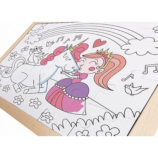 Wooden puzzle Unicorn and friends, 24 pieces