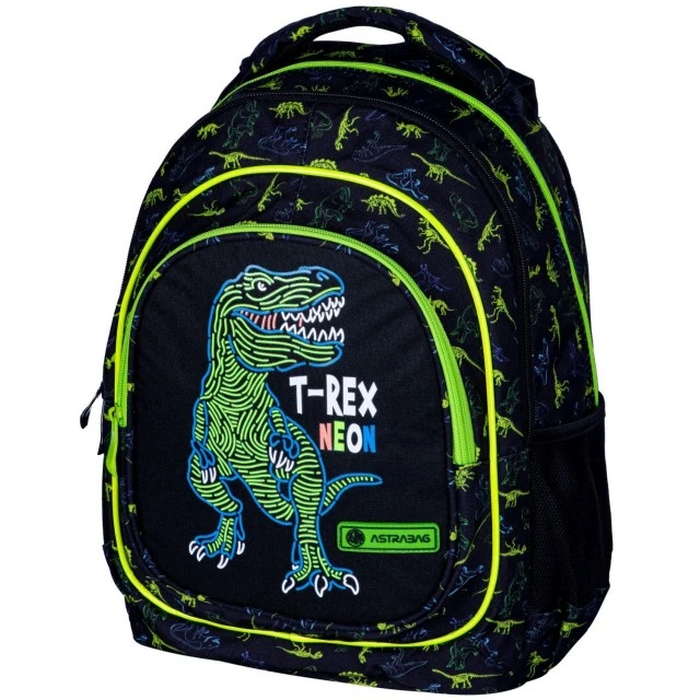 Ученическа раница, Astra, T-Rex Neon, 39x28x15 cm
