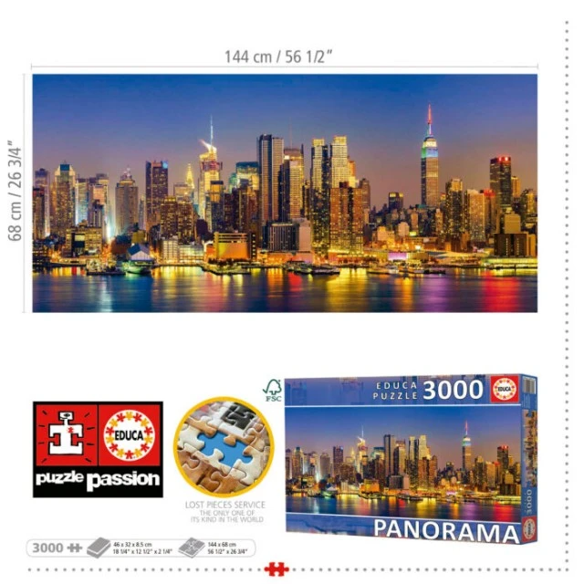 Puzzle New York Skyline Panorama, 3000 pieces