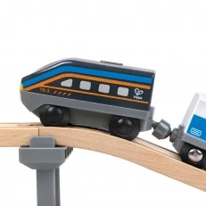 Intercity locomotive with battery, Hape, 12 x 4 x 5 cm, Black