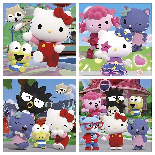 Puzzle in a suitcase, Hello Kitty 4 in 1, 12-16-20-25 pieces