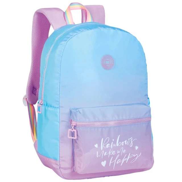 School backpack, Marshmallow, Rainbow, 43x33x15.5cm, Blue