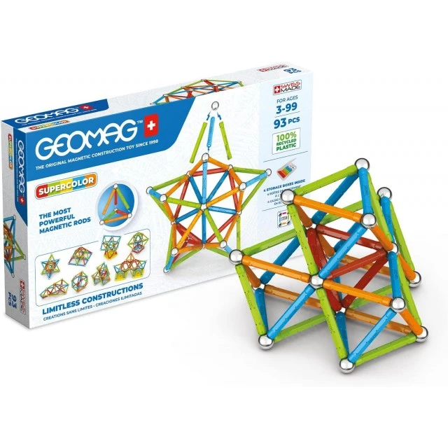 Magnetic constructor Supercolor 385, 93 parts