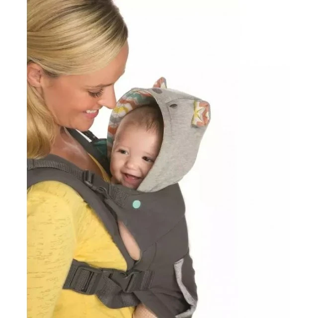 Ergonomic baby carrier with hood, Infantino, 2 in 1, Gray, from 5.4 to 18 kg.