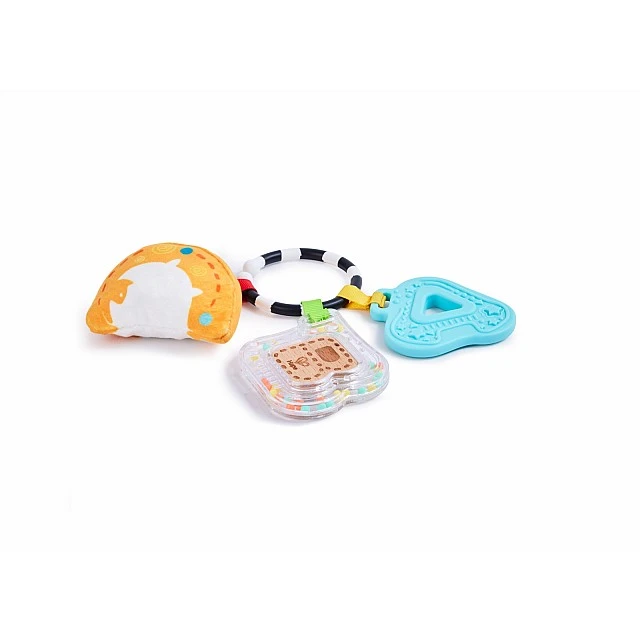Бебешка сензорна играчка, Hape, Гризалка, дрънкалка и плюшена играчка ABC