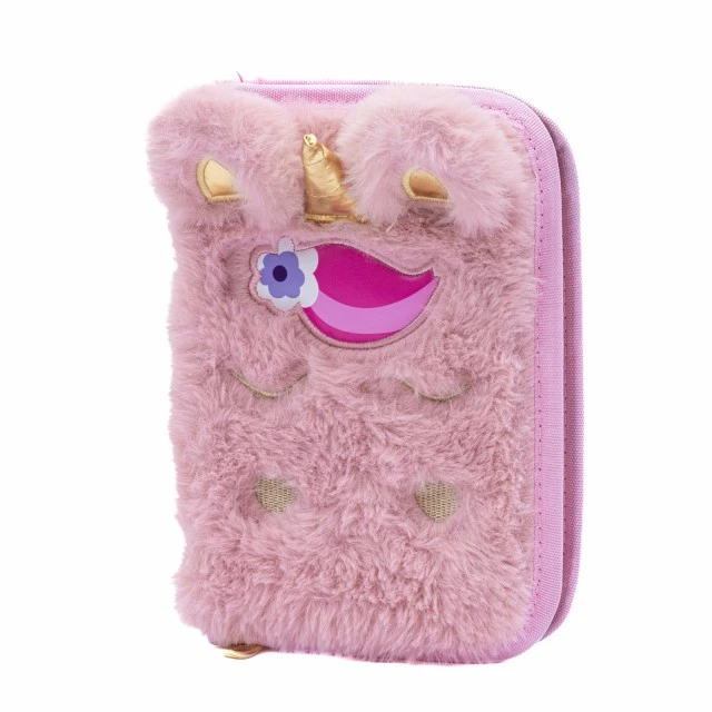 Единичен несесер с аксесоари ASTRABAG Пухкав еднорог, AC11, 20 х 14 х 3,5 см