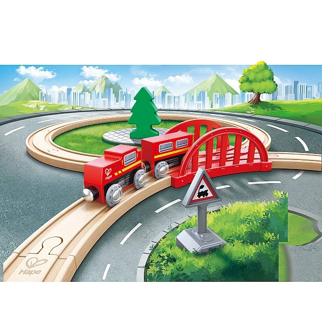 Childrens play set Classic railway eight, 19 pieces