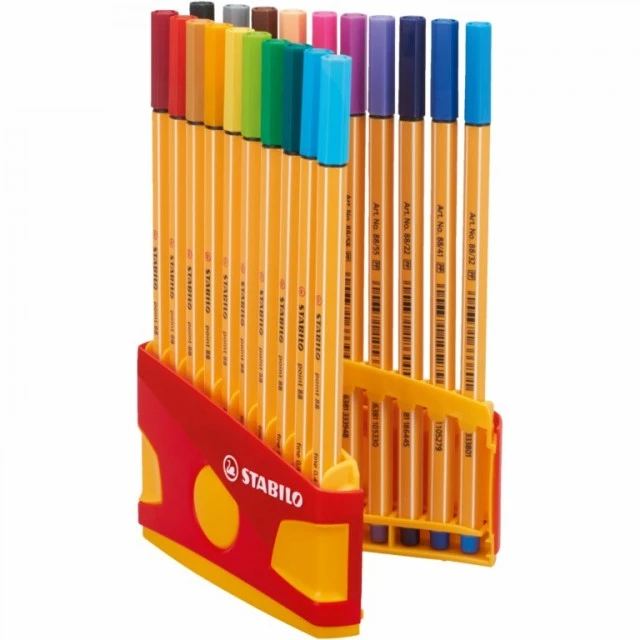 Комплект тънкописци, Stabilo, Point 88 Color Parade ST8820-031, 20 цвята