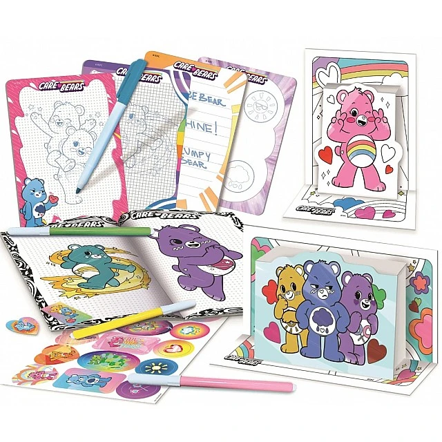 Creative set, Lisciani, Care Bears, 2 in 1 backpack with drawing set