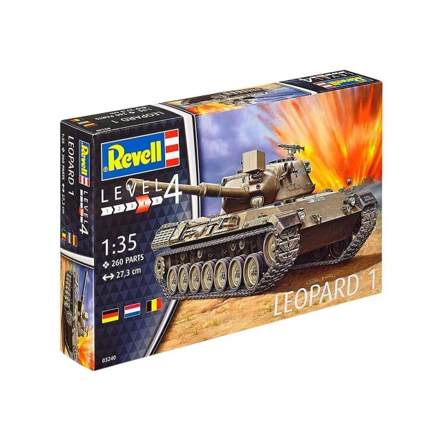 Assembled model German tank, Leopard 1, 260 parts