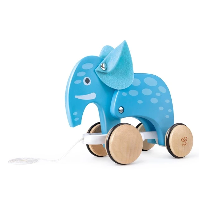 Wooden pull toy, Hape, Elephant, 24 x 11 x 20 cm