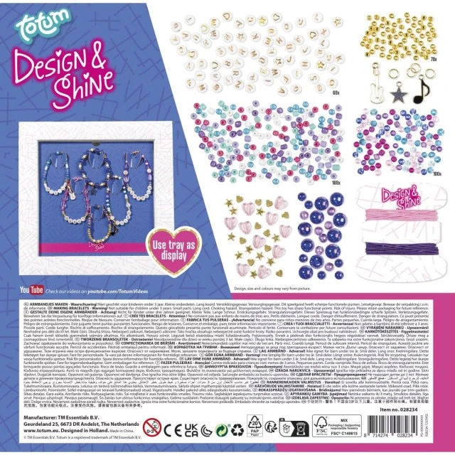 Creative set DIY sparkling bracelets, 6 pieces