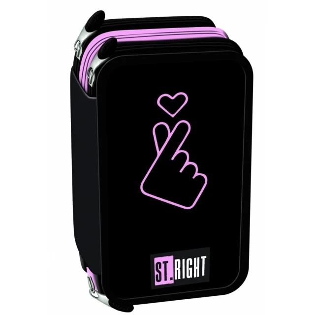 Triple cosmetic bag, St.Right, K-Pop, With accessories, 20 x 13 x 7 cm