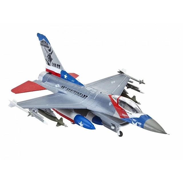 Assembly model, Revell, Lockheed Martin F-16C Fighting Falcon fighter, 70 parts
