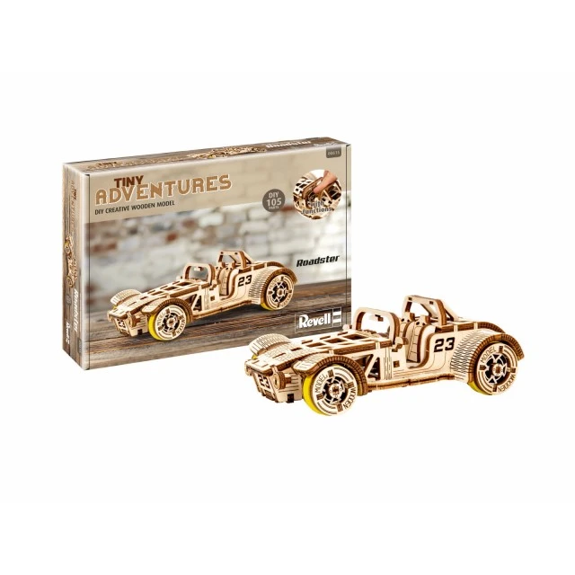 Wooden model kit, Revell, Little Adventures, Roadster, 111 parts
