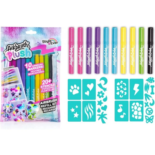 Set of markers and stencils for airbrush, Canal Toys, 10 pcs.