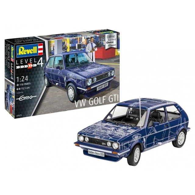 VW Golf GTI assembly model kit, 118 parts