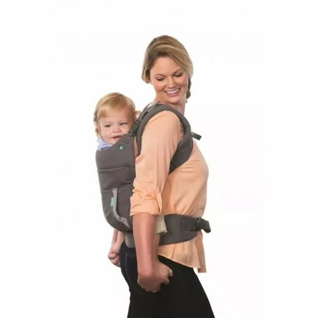 Ergonomic baby carrier with hood, Infantino, 2 in 1, Gray, from 5.4 to 18 kg.