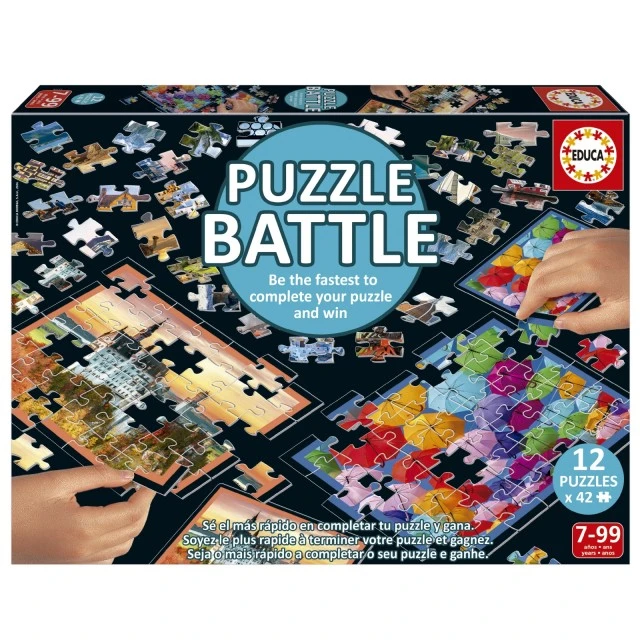 Puzzle battle set Educa 12 x 42 pieces Travel
