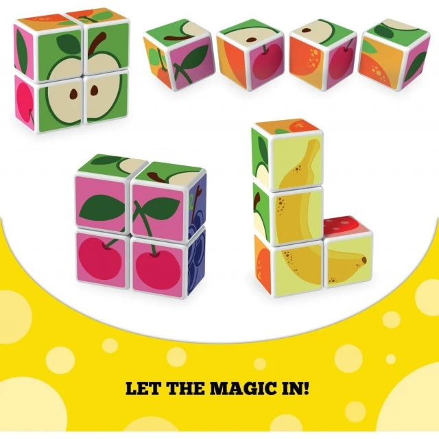 Магнитен конструктор Magicube, Плодове и карти 131, 11 части