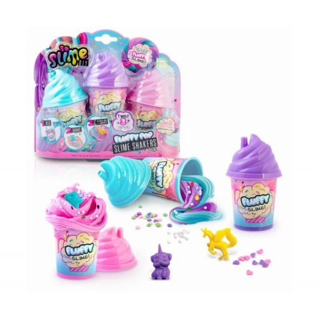 Creative set Fluffy slime shaker, 3 colors