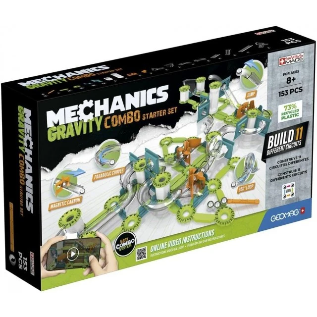 Magnetic construction set Mechanics 757, Gravity, 153 parts