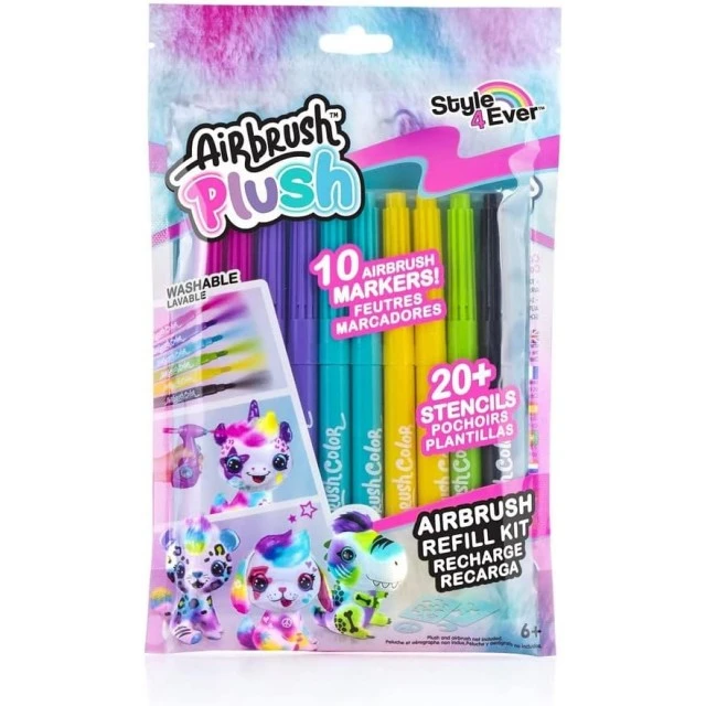 Set of markers and stencils for airbrush, Canal Toys, 10 pcs.