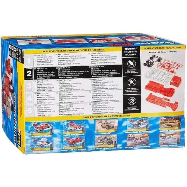 Assembled model Fire truck, Mack, 60 parts