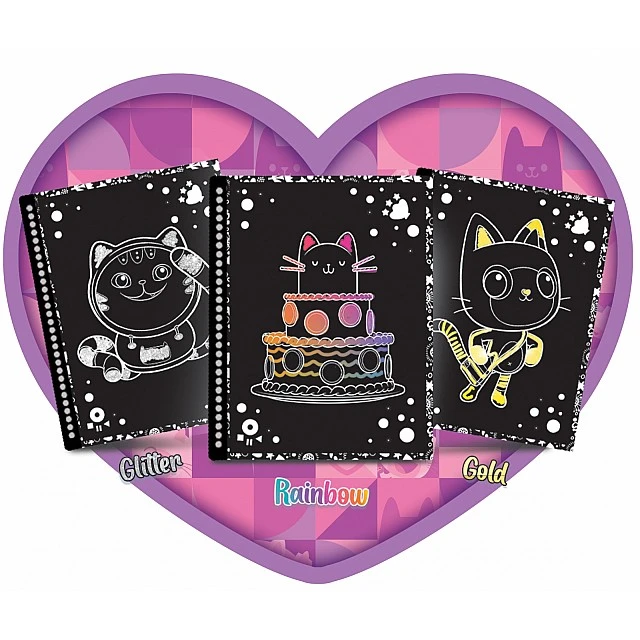 Творчески комплект, Lisciani, Gabby′s Dollhouse, Scratch Reveal, Скречбук A-meow-zing