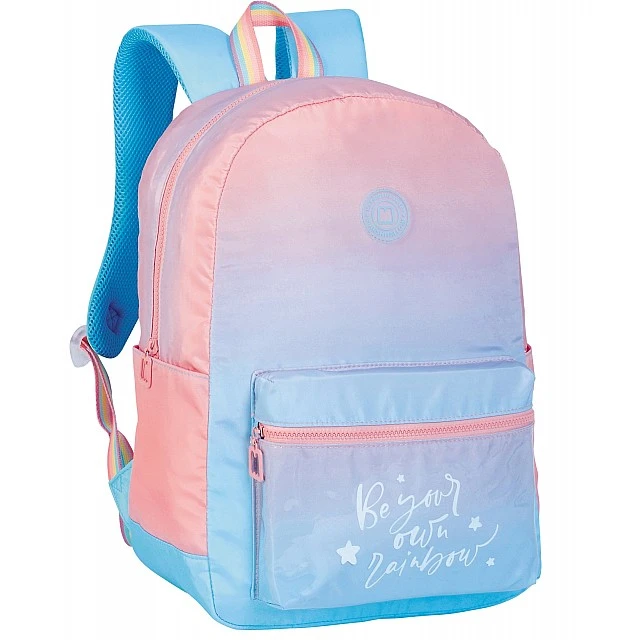 School backpack, Marshmallow, Rainbow, 43x33x15.5cm, Pink