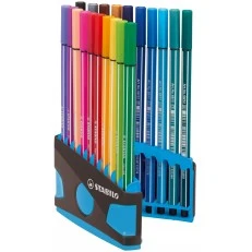 Marker set, Stabilo, Pen 68 Color Parade ST6820-04-04 light blue box, 20 colors