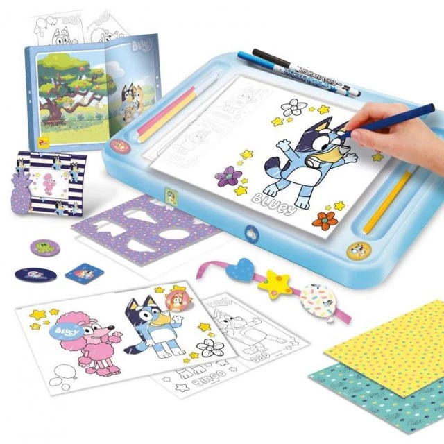 Creative set, Lisciani, Bluey, Drawing school with light board