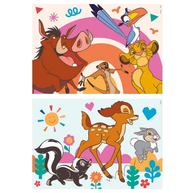 Wooden puzzle Disney animals, 2 x 16 pieces